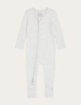 Baby Long Sleeve Romper - Heather Grey