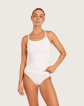 Base Layer Racerback Cami Top - White