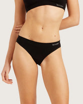 Period & Leak Proof - Hipster Bikini - Light - Black