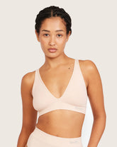 Wireless Plunge Bralette - Shell