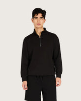 Men's Quarter Zip Sweater - Black