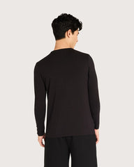 Men's Base Layer Long Sleeve Crew Neck T-Shirt - Black