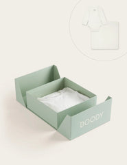 Set Giftbox - Baby Long Sleeve Bodysuit & Jersey Wrap - Natural White