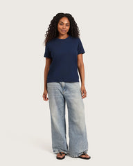 Women's Classic Crew Neck T-Shirt - Navy