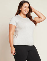 Women's Base Layer Crew Neck T-Shirt - Light Grey Marl