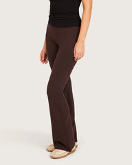 High Waist Flare Pants - Regular - Carob