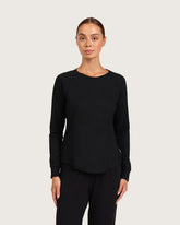 Goodnight Raglan Sleep Top - Black