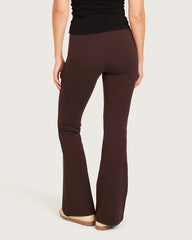 High Waist Flare Pants - Regular - Carob