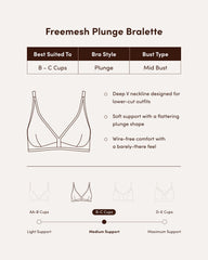 FreeMesh Plunge Bralette - Black