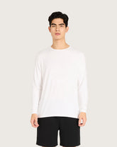Men's Base Layer Long Sleeve Crew Neck T-Shirt - White