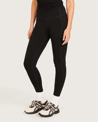 High Waist Leggings with Pocket - Black