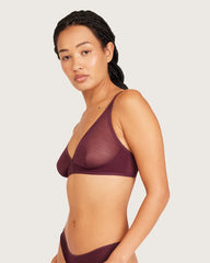 FreeMesh Plunge Bralette - Fig