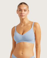 Wireless Full Bust T-Shirt Bra - Sky Blue