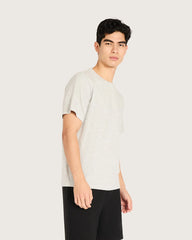 Men's Base Layer Crew Neck T-Shirt - Light Grey Marl