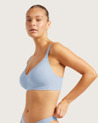 Wireless Full Bust T-Shirt Bra - Sky Blue