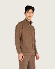 Men's Quarter Zip Sweater - Oyster