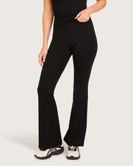High Waist Flare Pants - Regular - Black