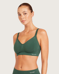 Wireless Full Bust T-Shirt Bra - Emerald Green