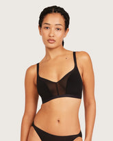 FreeMesh Crop Bralette - Black