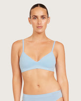 Wireless T-Shirt Bralette - Sky Blue