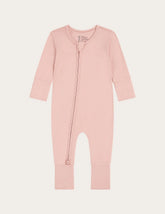 Baby Long Sleeve Romper - Dusty Pink