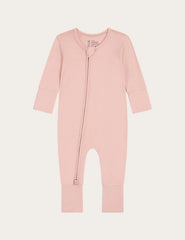 Baby Long Sleeve Romper - Dusty Pink