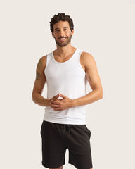 Men's Base Layer Tank Top - White