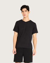 Men's Base Layer V-Neck T-Shirt - Black