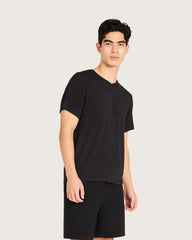 Men's Base Layer V-Neck T-Shirt - Black
