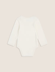 Baby Long Sleeve Bodysuit - Natural White
