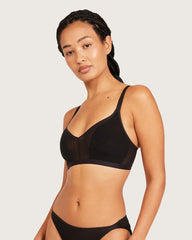 FreeMesh Crop Bralette - Black