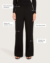 Relaxed Leg Pants - Regular - Black