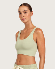 Ribbed Seamfree Crop - Sage