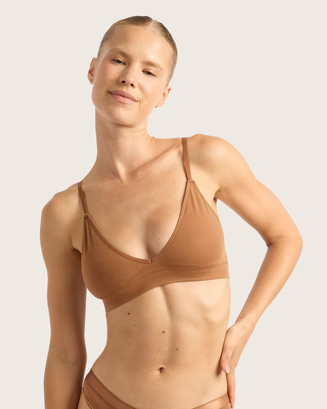 LYOLYTE Triangle Bralette - Maple