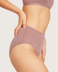 FreeMesh High-Cut Full Briefs - Mauve