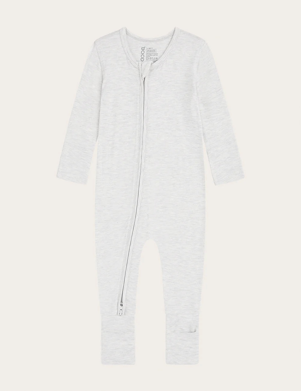 Baby Long Sleeve Romper - Heather Grey