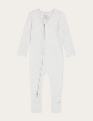 Baby Long Sleeve Romper - Heather Grey