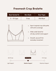 FreeMesh Crop Bralette - Black