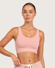 Ribbed Seamfree Crop - Dusty Pink