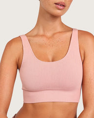 Ribbed Seamfree Crop - Dusty Pink