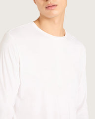 Men's Base Layer Long Sleeve Crew Neck T-Shirt - White