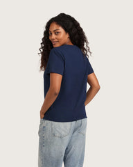 Women's Classic Crew Neck T-Shirt - Navy