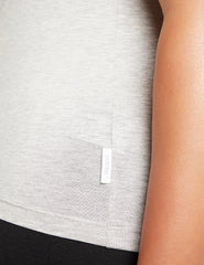Women's Base Layer Crew Neck T-Shirt - Light Grey Marl