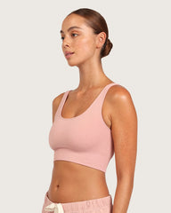 Ribbed Seamfree Crop - Dusty Pink