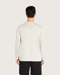 Men's Base Layer Long Sleeve Crew Neck T-Shirt - Light Grey Marl