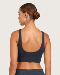 Ribbed Seamfree Crop - Storm
