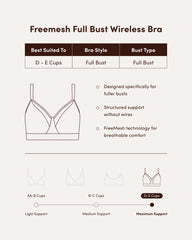 FreeMesh Full Bust Wireless Bra - Mauve