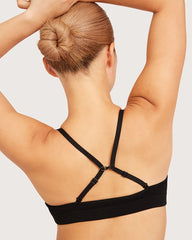 Wireless T-Shirt Bralette - Black