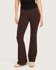 High Waist Flare Pants - Regular - Carob
