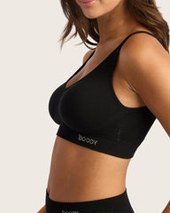 Seamfree Padded Crop Bra - Black
